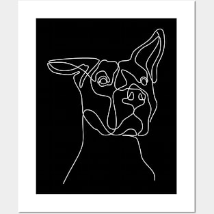 Rottweiler dog one line Posters and Art